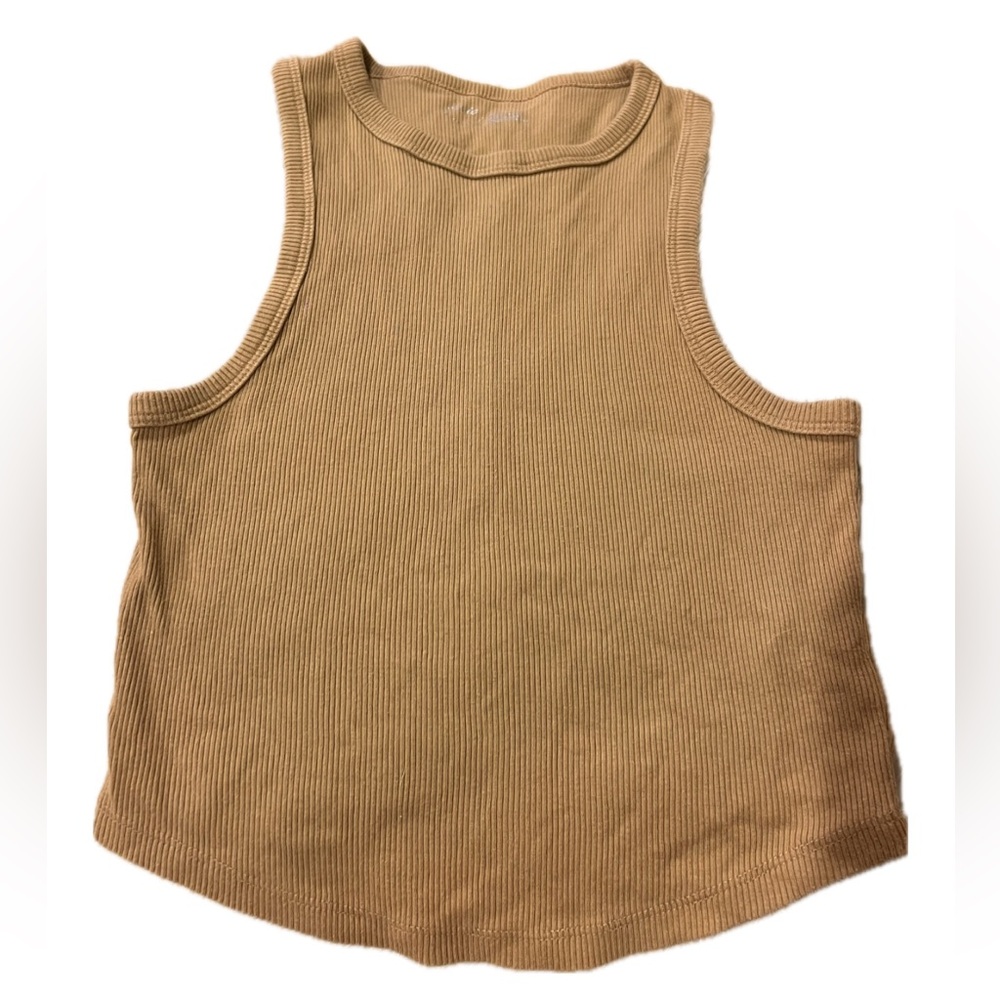 Aerie Beige Ribbed Tank Top